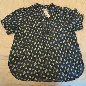 The Aly Puff Sleeve Blouse by Pilcro: Printed Edition